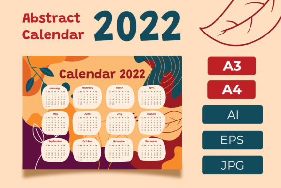Abstract Natural Calendar 2022: A Designer's Year in Color