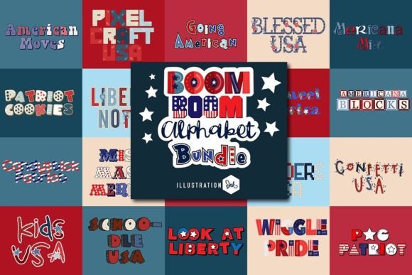 Boom Boom: A Festive Color Font Bundle