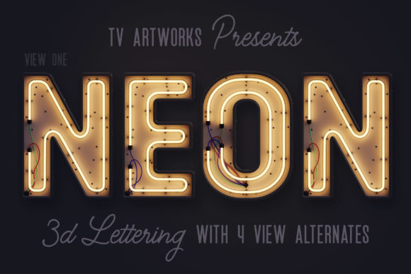Modern Neon 3D Lettering: A Bold Toolkit for Digital Creators