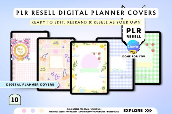 PLR Digital Planner Cover Canva Template: Launch Your Business Fast