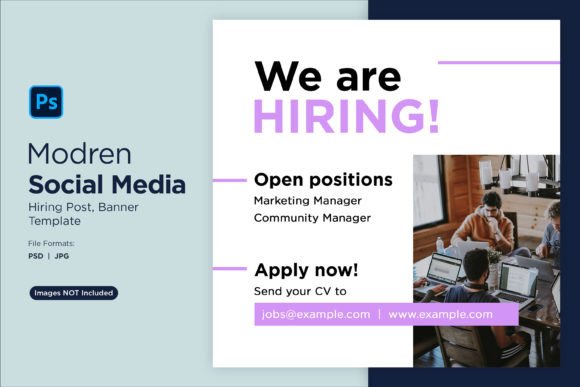 We Are Hiring Social Media Post 37: A Modern Design Solution